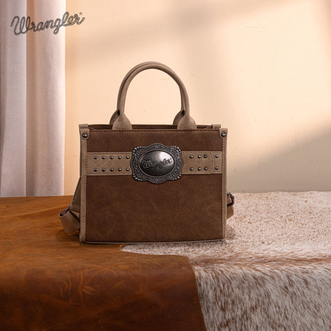 WG250-81202BR    Wrangler Buckle Tote/Crossbody -Brown