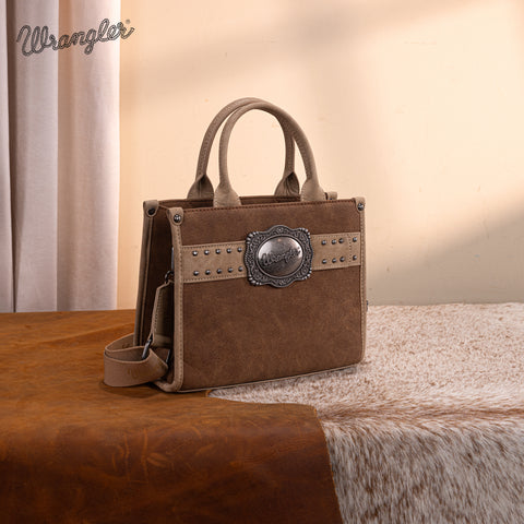 WG250-81202BR    Wrangler Buckle Tote/Crossbody -Brown