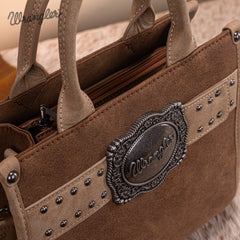 WG250-81202BR    Wrangler Buckle Tote/Crossbody -Brown