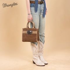 WG250-81202BR    Wrangler Buckle Tote/Crossbody -Brown