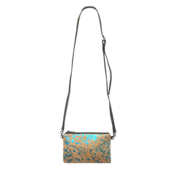 RLH-008 Montana West Hair-On Cowhide Leather Clutch/Crossbody