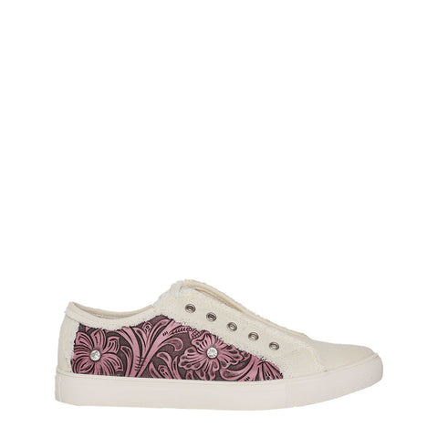 900-S025  Montana West Floral Canvas Shoes - By Case (12 Pairs/Case) - Pink