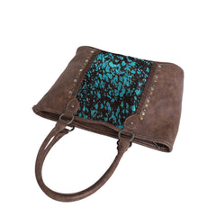 TR117G-8317 Trinity Ranch Hair-On Leather Collection Concealed Carry Wide Tote