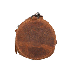 Montana West Genuine Leather Cow-Hide Collection Mini Barrel Bag Brown