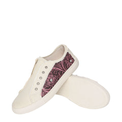 900-S025  Montana West Floral Canvas Shoes - By Case (12 Pairs/Case) - Pink