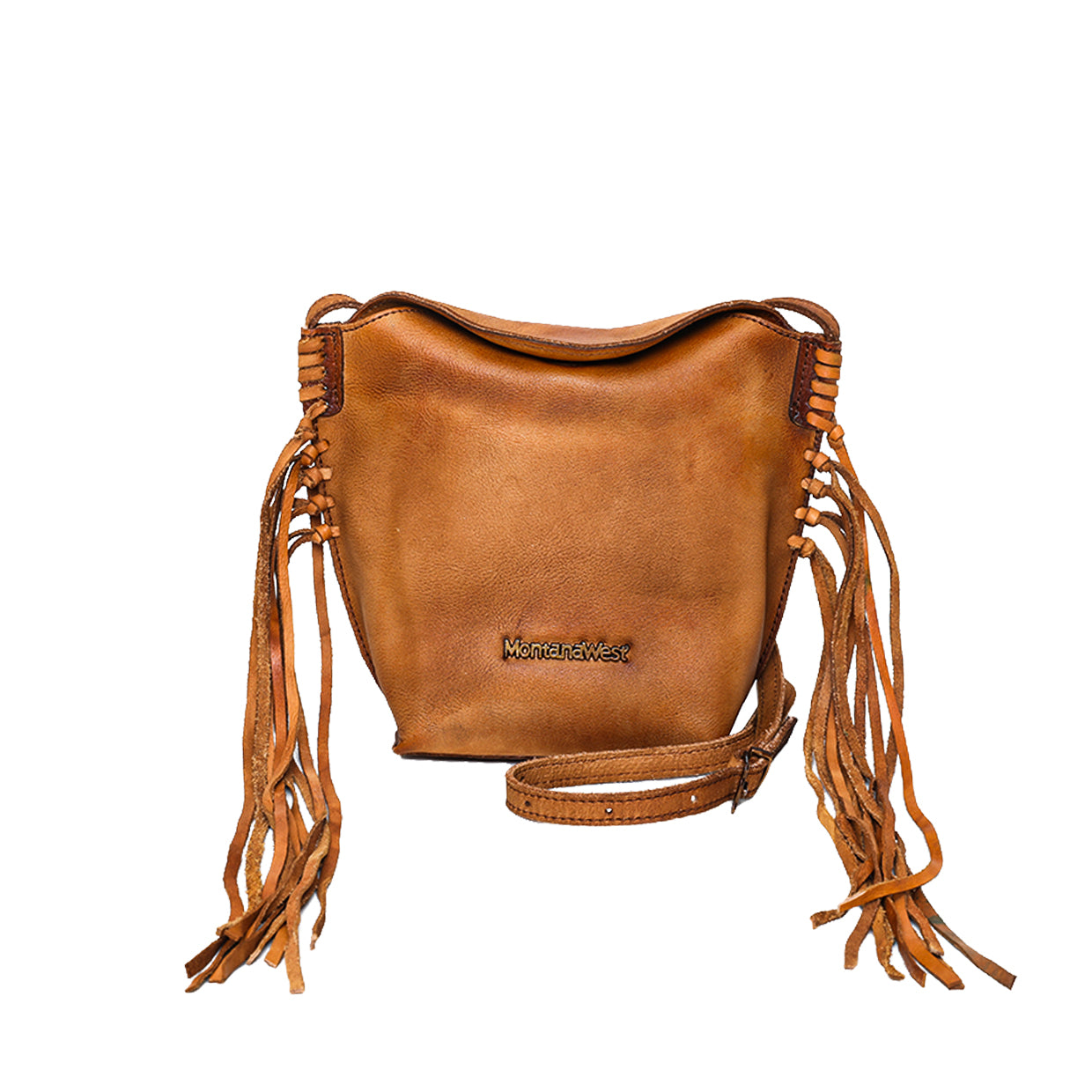 Montana West Genuine Leather Fringe Purse Western Crossbody Bag for Women