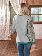 American Bling Women Vintage Bull Skull Aztec Style Sweatshirt AB-H2002