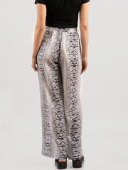 American Bling Women Snake Print Wide Leg Trousers AB-P1045