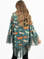PCH-1708  Montana West Horse Collection Poncho