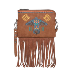 WG36-181 Wrangler Embroidered Fringe Collection Clutch/Wristlet/Crossbody