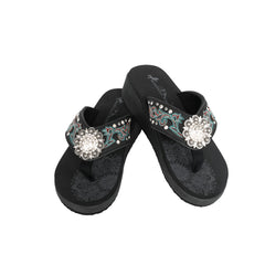 SEF126-S001 Montana West Boot Scroll Platform Flip-Flops Collection By Size