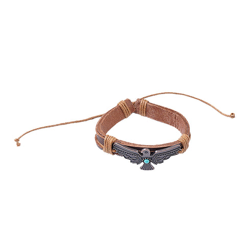 BR220525-18 Thunderbird With Leather Cord Bracelet