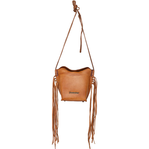 RLC-L155 Montana West Real Leather Fringe Crossbody Bag