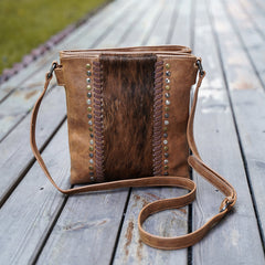 TR117G-9360 Trinity Ranch Hair-On Leather Collection Concealed Carry Crossbody