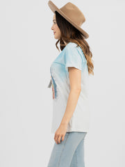 Women's Mineral Wash “Tribe” Graphic Short Sleeve Tee DL-T022