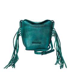 RLC-L155 Montana West Real Leather Fringe Crossbody Bag