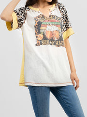 Delila Women Mineral Wash BEER NEVER BROKE MY HEART Graphic Tee DL-T054  (Prepack 7 Pcs)