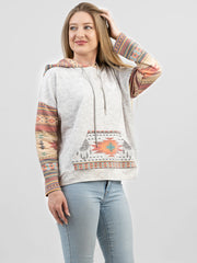American Bling Women Aztec Graphic Hoodie AB-H1002