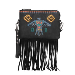 WG36-181 Wrangler Embroidered Fringe Collection Clutch/Wristlet/Crossbody