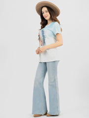Women's Mineral Wash “Tribe” Graphic Short Sleeve Tee DL-T022
