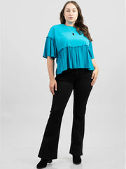 American Bling Women Jersey Contrast Crepe Viscose Plus Size Top AB-T1027（Prepack 6 Pcs）