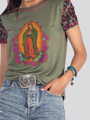 American Bling Our Lady of Guadalupe Women T-Shirt AB-T6004 (Prepack 8 Pcs）