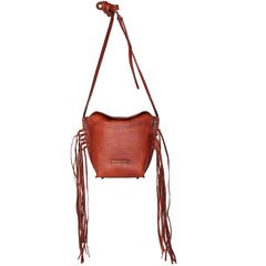 RLC-L155 Montana West Real Leather Fringe Crossbody Bag