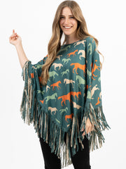 PCH-1708  Montana West Horse Collection Poncho
