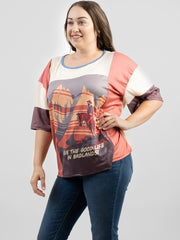 American Bling Women "Live The Good Life In Badlands" Graphic Short Sleeve Tee TSS2022FS