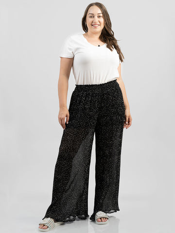American Bling Women Over Size Wide Leg Plisse Trousers AB-P1024