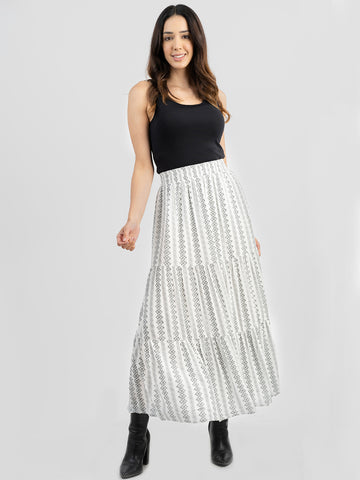 American Bling Women Floral Print Layered Skirt AB-SK1056（Prepack 6 Pcs）