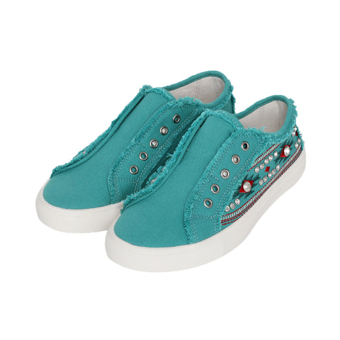 900-S023  Montana West Aztec Embroidered Canvas Shoes - By Case (12 Pairs/Case)