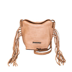 RLC-L155 Montana West Real Leather Fringe Crossbody Bag