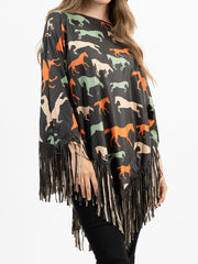 PCH-1707  Montana West Horse Collection Poncho