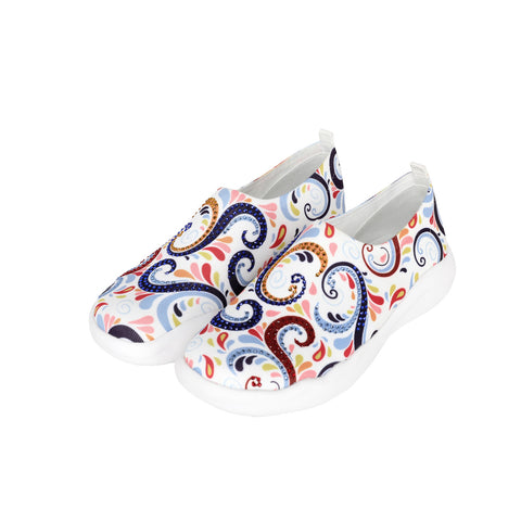 600-S002 Montana West Boho Floral Slip On Sneaker  -  By Case (12 Pairs/Case)