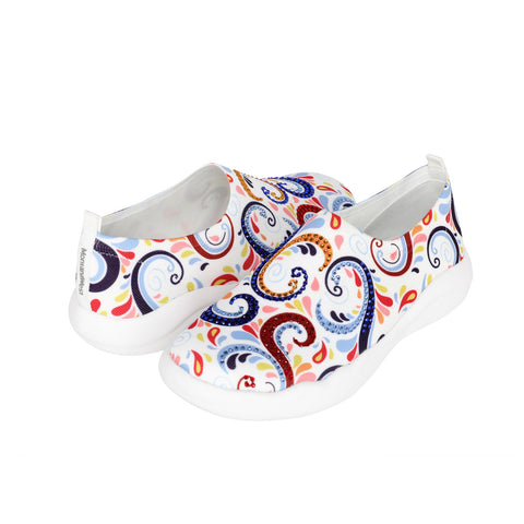 600-S002 Montana West Boho Floral Slip On Sneaker  -  By Case (12 Pairs/Case)