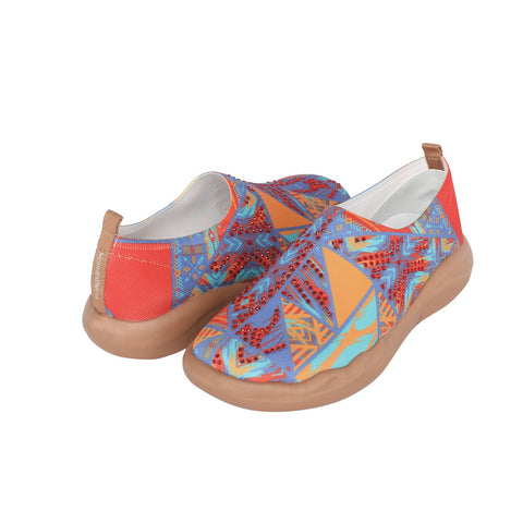 600-S005 Montana West Rhinestone Aztec Slip On Sneaker  -  By Pair