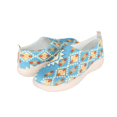 600-S007 Montana West Rhinestone Aztec Slip On Sneaker  -  By Pair