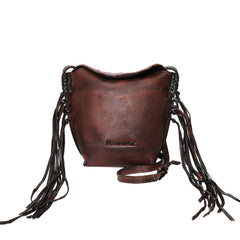 RLC-L155 Montana West Real Leather Fringe Crossbody Bag