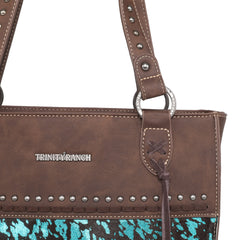 TR137G-8260 Trinity Ranch Hair On Cowhide Collection Concealed Carry Tote