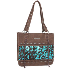 TR137G-8260 Trinity Ranch Hair On Cowhide Collection Concealed Carry Tote