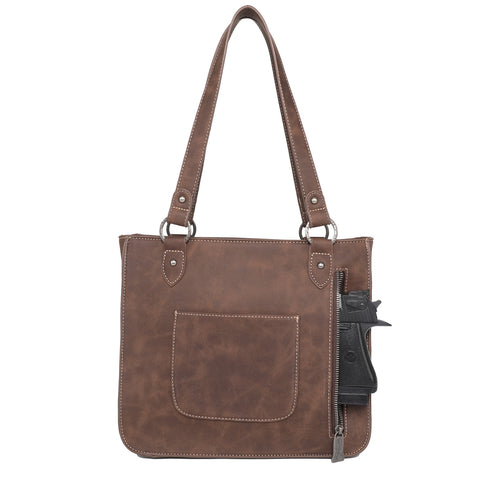 TR137G-8260 Trinity Ranch Hair On Cowhide Collection Concealed Carry Tote