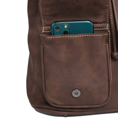 TR137-9110 Trinity Ranch Hair On Cowhide Collection Backpack