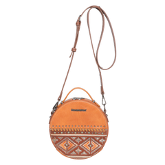 MW1066-118 Montana West Aztec Tooled Collection Crossbody Circle Bag