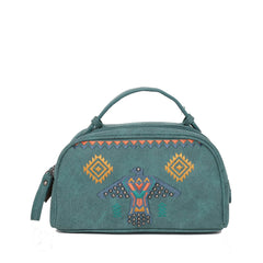 WG36-190 Wrangler Embroidered Aztec Eagle Fringe Collection Handbag