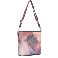 MW1021-8360 Montana West Horse Canvas Collection Crossbody