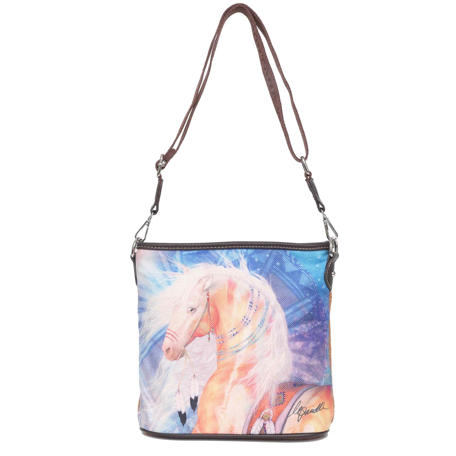 MW1023 8360 Montana West Horse Canvas Collection Crossbody