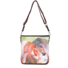 MW1020-8360 Montana West Horse Canvas Collection Crossbody