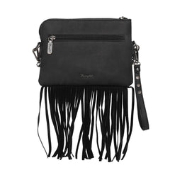 WG36-181 Wrangler Embroidered Fringe Collection Clutch/Wristlet/Crossbody