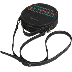 MW1074-118 Montana West Embroidered Aztec Collection Crossbody Circle Bag